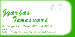 gyarfas temesvari business card